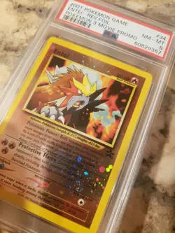 2001 Pokemon Game Entei Rev. Foil Pokemon 3 Movie Promo #34 PSA 8 - Image 5