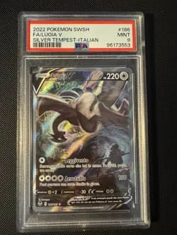 2022 Pokemon PSA 9 Lugia V #186 Full Art Tempesta Argentata 2022 Italiano - Image 1