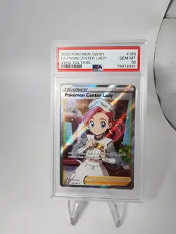 2020 Pokemon SWSH Vivid Voltage Pokemon Center Lady #185/185 PSA 10 - Image 1