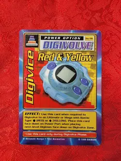 Bandai Digimon Trading Card Series 2 Digivice Red & Yellow Bo-98 - Image 1