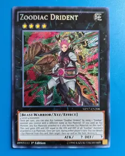 Near Mint Yugioh Zoodiac Drident MP17-EN208 1st Edition Secret Rare - Image 1