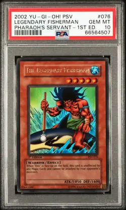 YUGIOH PSA 10 2002 The Legendary Fisherman PSV-076 Ultra Rare 1st Edition *4507 - Image 1