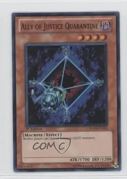 Ally of Justice Quarantine 1st Ed. YuGiOh Hidden Arsenal 3 #HA03-EN051 2010 0b5 - Image 1