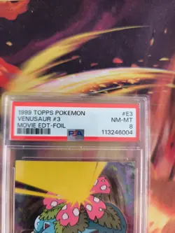 Pokemon Card Movie Edition Foil Topps Venusaur Bisaflor Holo Deutsch PSA 8 - Image 4