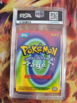 Pokemon Card Movie Edition Foil Topps Venusaur Bisaflor Holo Deutsch PSA 8 - Image 5