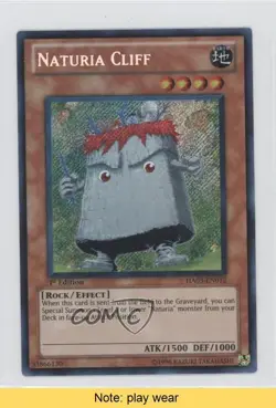 Naturia Cliff 1st Ed. YuGiOh Hidden Arsenal 3 #HA03-EN012 2010 READ 0b2 - Image 1