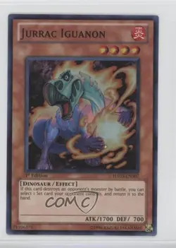Jurrac Iguanon 1st Ed. YuGiOh Hidden Arsenal 3 #HA03-EN007 2010 0f8 - Image 1