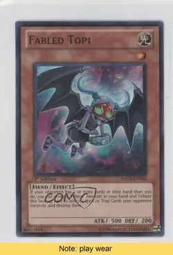 Fabled Topi 1st Ed. YuGiOh Hidden Arsenal 3 #HA03-EN003 2010 READ 0b5 - Image 1