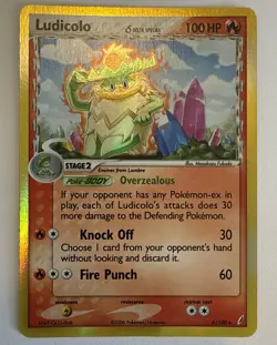Ludicolo 6/100 Delta Species Crystal Guardians Reverse Holo Pokemon Card LP - Image 2