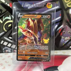 Zamazenta V 018/025 Celebrations Ultra Rare Holo Pokemon TCG Card NM (85) - Image 1