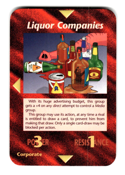 Liquor Companies Card Unlimited INWO Illuminati New World Order Game LP - Image 1