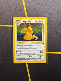Dragonite 4/62 - Pokemon TCG Fossil Unlimited Holo Rare Card WOTC - LP - Image 1