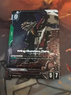 Wing Gundam Zero GD01-024 LR+ Alt Art GUNDAM TCG CARD ENGLISH NEWTYPE RISING - Image 1