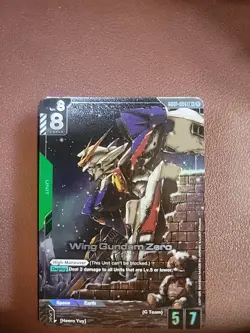 Wing Gundam Zero GD01-024 LR+ Alt Art GUNDAM TCG CARD ENGLISH NEWTYPE RISING - Image 2