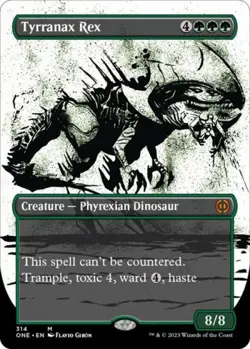 MTG English Tyrranax Rex (Showcase) NM Normal Phyrexia: All Will Be One - Image 1