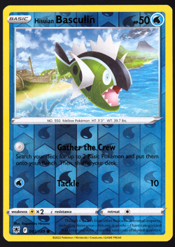 Hisuian Basculin 043/189 Reverse Holo Astral Radiance Pokemon TCG Card NM - Image 1