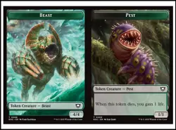 MTG - Beast (0006) / Pest (0009) Token - Edge of Eternities - Image 1
