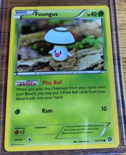 Foongus 12/114 - PL - Yuka Morii Clay Art - XY Steam Siege Pokemon Card - Image 1