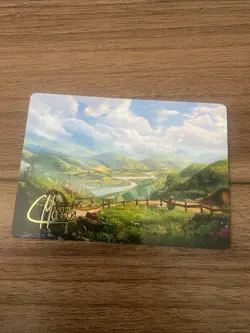 MTG Lord Of The Rings Gold Stamped Art Series Plains 30/81 - Image 1