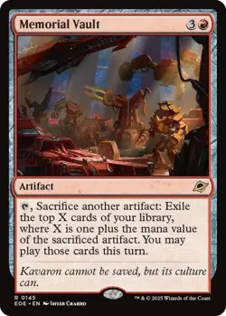 NM Memorial Vault, MTG, Edge of Eternities, Magic the Gathering, 145 - Image 1