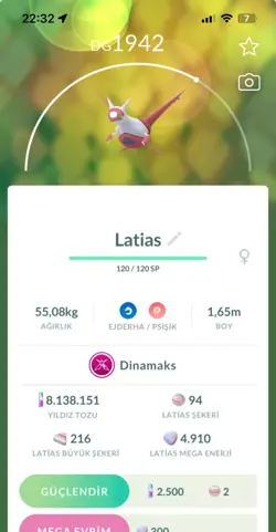 Dynamax Latias Pokemon Trade Go 1m Stardust - Image 1