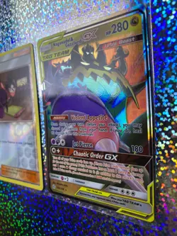 Pokemon TCG Cosmic Eclipse Ultra Rare 158/236 Naganadel & Guzzlord GX - Image 3
