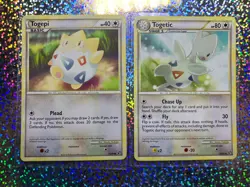 Pokemon TCG Undaunted Regular Non-Holo: 39/90 Togetic (Damaged); 70/90 Togepi - Image 1
