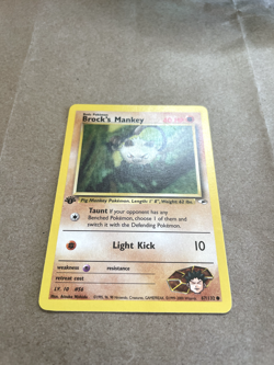 1st EDITION Brock's Mankey 067/132 Gym Heroes Regular 1999-2000 Pokemon NM - Image 2