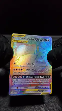 Eevee & Snorlax GX - 191/181 - Team Up - Secret Rare Holo - Pokemon Card - Image 2