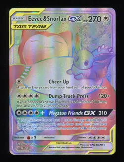 Eevee & Snorlax GX - 191/181 - Team Up - Secret Rare Holo - Pokemon Card - Image 8