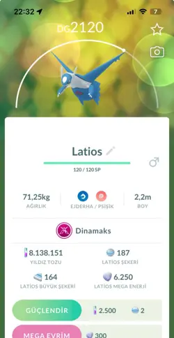 Dynamax Latios Pokemon Trade Go 1m Stardust - Image 1