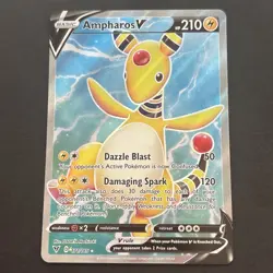 Ampharos V 171/185 Full Art Ultra Rare Sword & Shield: Vivid Voltage Pokemon NM - Image 1