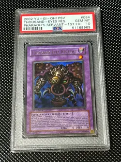 YUGIOH PSA 10 2002 Thousand-Eyes Restrict PSV-084 Ultra Rare 1st Edition *8969 - Image 1