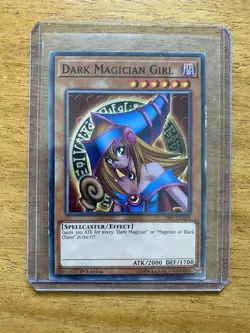 Yugioh First Edition Dark Magician Girl Ultra Rare 90s Vintage G-VG TCG - Image 1