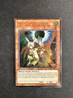 Yugioh Droll & Lock Bird OP08-EN001 Ultimate Rare NM - Image 1