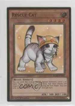 Rescue Cat 1st Ed. YuGiOh Maximum Gold: El Dorado #MGED-EN006 s5j - Image 1