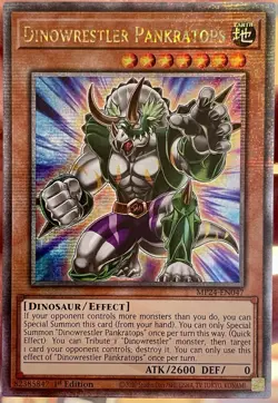Near Mint Yugioh Dinowrestler Pankratops MP24-EN047 Quarter Century Secret Rare - Image 1