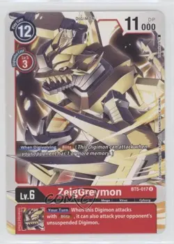 2021 Digimon Card Game - Battle of Omni Zeig Greymon #BT5-017 e6j - Image 1