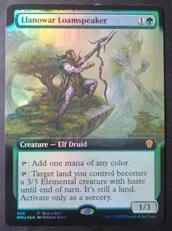 MTG Dominaria United - Llanowar Loamspeaker - Foil Extended Art Promo - Image 1