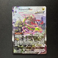 Pokemon TCG Rayquaza VMAX Evolving Skies Holo Card 218/203 - Image 2
