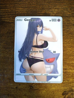 Beautiful Waifu Card - Gengar Cake - Goddess ACG Custom DIY Fan Art Card - Image 1