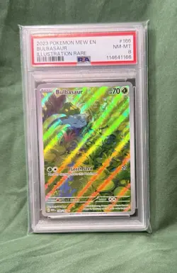 2023 Pokemon Mew En-151 Illustration Rare Card 166/165 PSA 8 - Image 1
