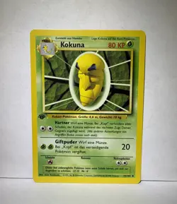 POKEMON Card 1st Edition German KOKUNA Kakuna #33/102 Uncommon MINT! - Image 1