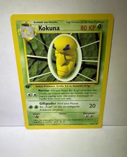 POKEMON Card 1st Edition German KOKUNA Kakuna #33/102 Uncommon MINT! - Image 2