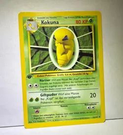POKEMON Card 1st Edition German KOKUNA Kakuna #33/102 Uncommon MINT! - Image 3