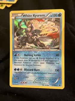 Pokemon Kyurem White Holo Rare Card 21/124 Fates Collide Near Mint NM - Image 1
