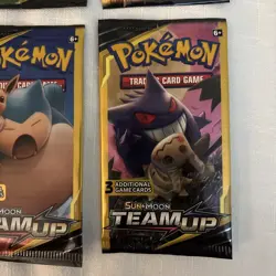 Pokemon Sun & Moon Team Up 3 Card Mini Booster Packs Complete Pack Art Set - Image 3