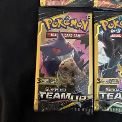 Pokemon Sun & Moon Team Up 3 Card Mini Booster Packs Complete Pack Art Set - Image 2