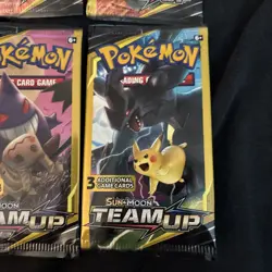 Pokemon Sun & Moon Team Up 3 Card Mini Booster Packs Complete Pack Art Set - Image 3