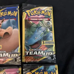 Pokemon Sun & Moon Team Up 3 Card Mini Booster Packs Complete Pack Art Set - Image 4
